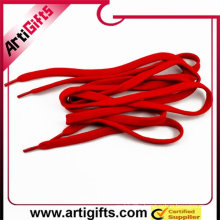 Red polyester braided ribbon shoe laces